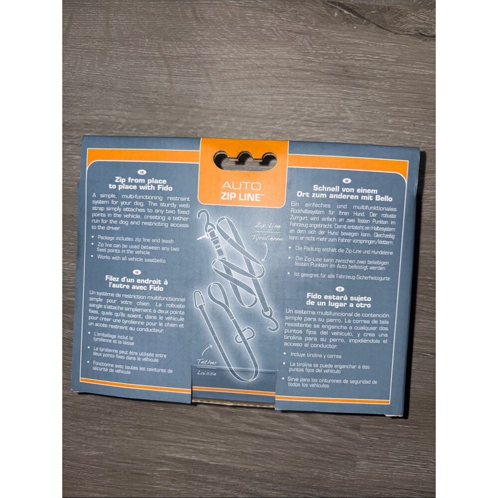 Kurgo Auto Zip Line - Gray and Orange Packaging - Picture 2 of 2